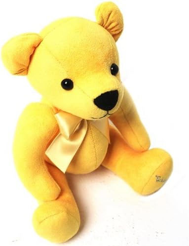 Little Rainbow Teddy Bear Rag doll - Yellow 16cm