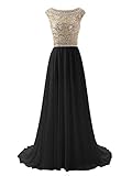 Wedtrend Women's Long Beading Prom Dress Elegant Chiffon Evening Dress