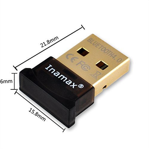 Inamax Plug and Play Bluetooth 4.0 USB Dongle Adapter for PC