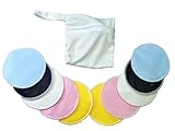 My Nu Baby Nursing Pads 10 pack Bamboo Reusable Washable with Mesh Laundry Bag