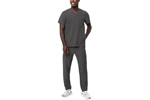 Adar Addition Go-Everyday Scrub Set for Men - Stylish Scrub Top & Cargo Scrub Pants
