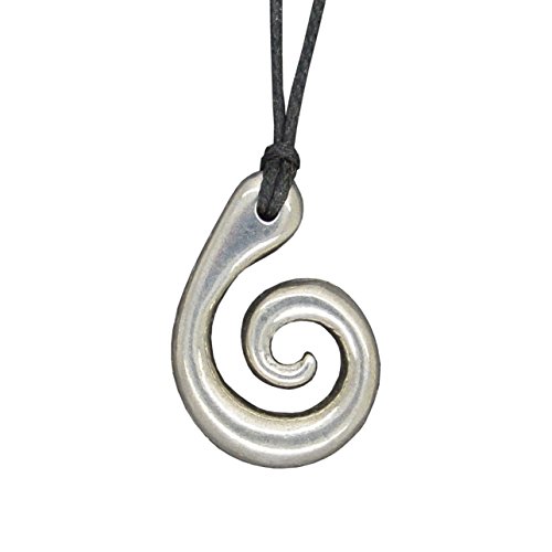 Handcrafted Wave Koru Pendant, Koru Spiral, Represents New Beginnings and Harmonious Growth, Surf-inspired Jewellery. Made by William Sturt