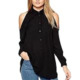 Clearance Sale! Autumn Blouse,Canserin Womens Loose Off Shoulder Long Sleeve Chiffon Shirt Fashion T-Shirt Tops