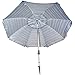 Tommy Bahama Sand Anchor 7 feet Beach Umbrella with Tilt and Telescoping Pole (Blue/White)