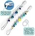 Pacifier Clip with Individually Knotted Silicone Teething Beads for Extra Safety – 2-Pack + Adapter