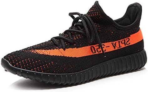 Men Women Non Slip Sneakers Unisex Couple Lightweight Athletic Shoes for Gym Orange Black 40