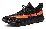 Men Women Non Slip Sneakers Unisex Couple Lightweight Athletic Shoes for Gym Orange Black 46