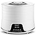 Magic Mill Commercial pro 5 Tray Food Dehydrator with digital Timer For Beef Jerky, Dried Fruits, Vegetables & Nuts Includes Bundle Of Accessories (White 5 Round Trays)