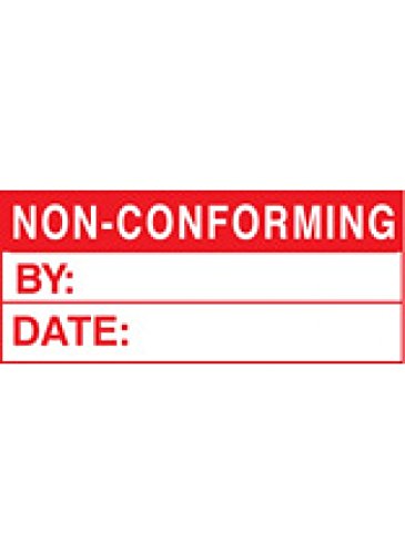 Caledonia Signs 59751 Non-Conforming 100 S/A Label, 50 mm x 20 mm