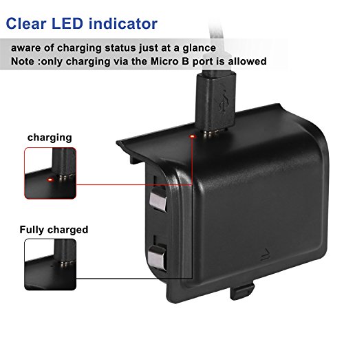 Xbox-One-Controller-Battery-Pack-Kingtop-1200mAh-Rechargeable-Extended-Charge-Power-Kit-with-10ft-USB-Charging-Cable-for-Xbox-One-One-S-One-X-Xbox-One-Elite-Controllers