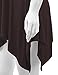 WT1120 Womens Cross V Neck Short Sleeve Empire Line Panel Tunic Top XL Brown