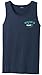 Joe's USA Koloa Surf Yellow Fin Tuna Logo Heavyweight Cotton Tank Top-Navy/c-L