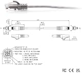 C2G 6.1M 20Foot CAT6A Flexible Slim Ethernet Cable 10Gbps Gaming Router Grey view 2