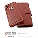 AMOVO Case for iPhone Xs/iPhone X (5.8’’) [2 in 1] iPhone Xs Wallet Case [Detachable Folio] [Vegan Leather] [Wrist Strap] iPhone X Flip Case with Gift Box Package (X/XS (5.8'') Brown)