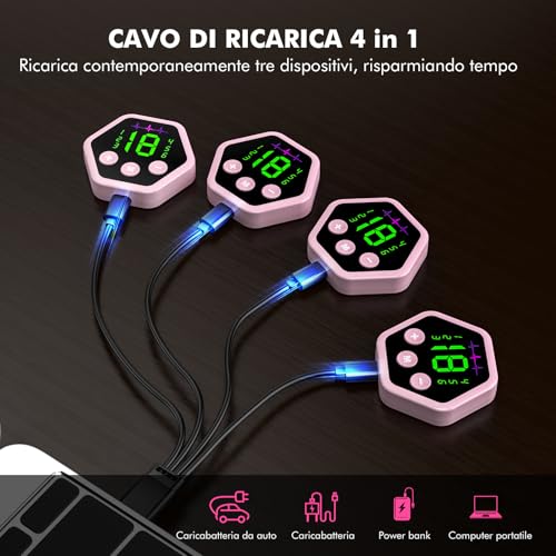 iWarmbase Muscle Electrostimulator, Abdominal Electrostimulator | Vibrating Slimming Belt for Buttocks/Abdomen/Arms/Legs, 13 Gel