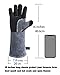 Wanyi 16 Inches 932℉/500℃ Leather Welding Gloves for Extreme Heat Resistance