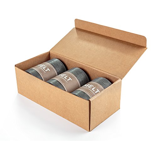 Set of 3 Charcoal Pillar Candles Dark Grey 3" x 4" Gray Rustic Unscented Dripless for Weddings Decoration Church Restaurant Spa Florist
