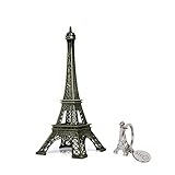 SiCoHome Eiffel Tower Statue 9.8inch Bronze Paris France Centerpiece Metal Eiffel Tower for Cake Topper,Gifts,Party and Home Decoration