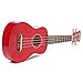 Hola! Music Soprano Ukulele, 21 Inch Ukelele Kit Bundle with Canvas Tote Bag, Strap and Picks, Free Online Lesson, Color Series, Red