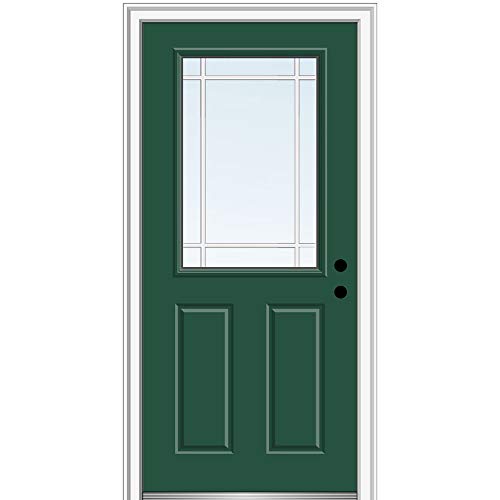 National Door Company ZZ07008L Steel, Hunter Green, Left Hand Inswing, Prehung…