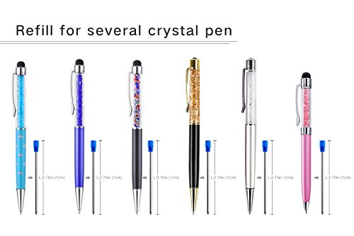 ChaoQ 2.75 in ( 7cm ) Replaceable Ballpoint Pen Refills for Swarovski Pen and other Brand Diamond Crystal Stylus ( Pack of 10 Blue Ink ) - Thumbnail 2