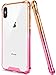 SALAWAT for iPhone Xs Max Case, Clear iPhone Xs Max Case Cute Gradient Anti Scratch Slim Phone Case Cover Reinforced TPU Bumper Shockproof Protective Case for iPhone Xs Max 6.5inch 2018 (Orange Pink)