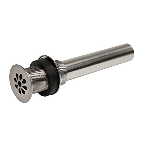 Premier Copper ProductsD-207BN 1.5-Inch Non-Overflow Grid Bathroom Sink Drain – Brushed Nickel