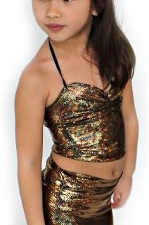 Simple Mermaid Top By Applejack Apparel (XL 12-14, Gold)