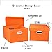 Household Essentials Fabric Storage Boxes with Lids and Handles