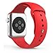 Sport Band for Apple Watch 42mm, BANDEX Soft Silicone Strap Replacement Wristbands for Apple Watch Sport Series 3 Series 2 Series 1(Red M/L)