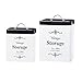 Amici Home, A7CDI022AS2R, Antique Shoppe Vintage Storage Metal Canisters, Food Safe, Push Top Lid, Assorted Set of 2 (Large, 208 Ounces; Small, 96 Ounces)