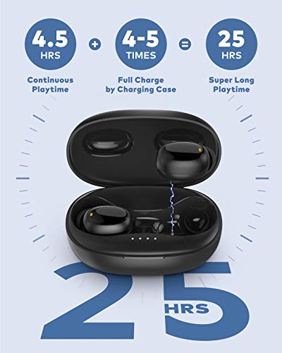 LASUNEY Bluetooth 5.0 True Wireless Earbuds with Charging Case for iPhone Android, Touch Control Waterproof Single-Twins Mode TWS Stereo Headphones with mic, in-Ear Earphones Headset for Sport - Thumbnail 2