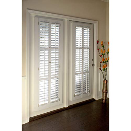 Overstock White 2 1/4 inch Slat Plantation Shutter (35-inch Wide) 72 Inches 35 X 72 - Thumbnail 2