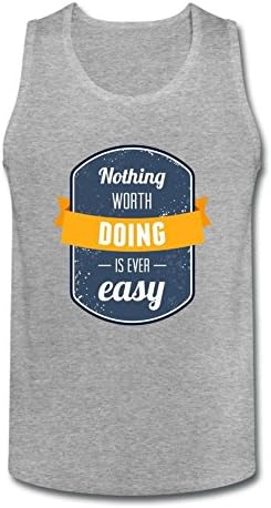 Layannie Men's Lettering Of an Inspirational Saying Quote Sleeveless Tank Top XXL