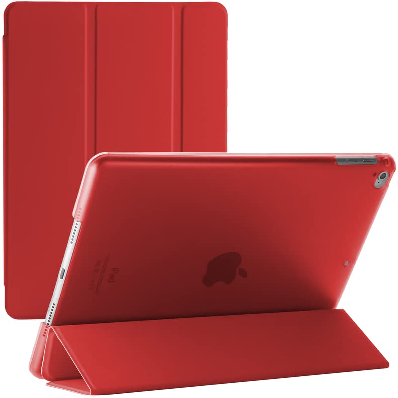 Magnetic Smart Case for iPad Air 1st Generation (2013) & iPad Air 2 (2014) Stand Cover with Auto Sleep Wake Function (Red)