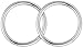 Forbidden Body Jewelry Pair of 2 Rings: 16g 7/16 Inch Surgical Steel Seamless Segment Hoop Rings