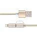 USB Cable 2 in 1 Lightning Cable 3.3FT/1M Nylon Braided Sync iphone charger for iPhone, iPad /iPod, Samsung, Nexus, Nokia, Sony and more