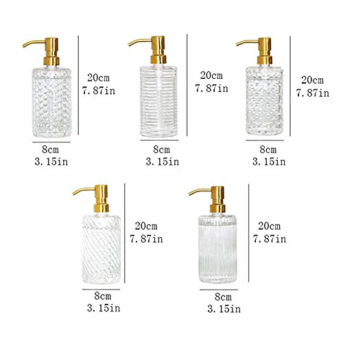 Zuinig Aanrecht zeep dispensers glas hand sanitizer fles met gouden roestvrijstalen pompkop, hervulbare vloeibare hand… - Afbeelding 3