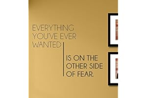 SLAP-ART Everything Youve Ever Wanted Is on the Other Side of Fear Vinyl Wall Decals Quotes Sayings Words Art Decor Lettering Vinyl Wall Art Inspirational Uplifting
