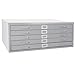 Sandusky Lee 244876GY Dove Gray Steel 5 Drawer Flat File, 16-1/8