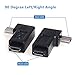 MOBOREST USB 2.0 Adapter Plug, USB to Micro USB Adapter, 90 Degree Left and Right Angle Mini USB Male to Micro USB Female Connector Adapter (1 Right - 1 Left)