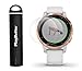 Garmin vivoactive 4S (Rose Gold/White Band) Fitness Smartwatch Power Bundle | 2019 Model | with HD Screen Protectors (x4) & PlayBetter Portable Charger | Spotify, Music, Garmin Pay, Menstrual Tracking