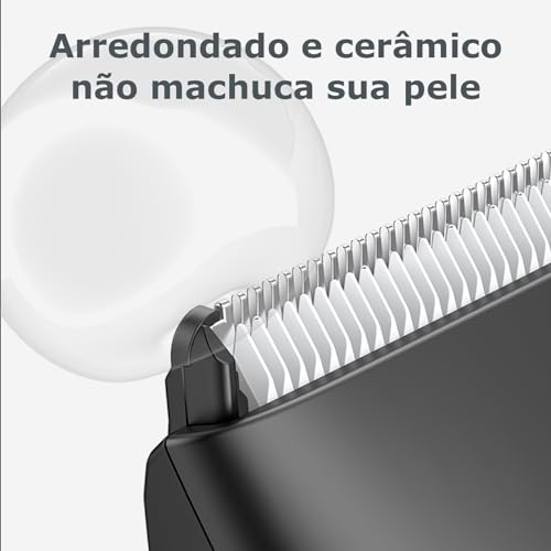 ENSSU Aparador de Pelos Íntimos Masculino, Maquina de Barbear Multifuncional, Barbeador Elétrico com Lamina Segura, IPX7 A Provad'Agua, Recarregável 1H, perfeito para Barba, Virilha, Peito, Abdomen, Axilas e Púbicos