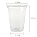 Springpack Plastic Clear Cups，16 oz.Clear Plastic Party Cups 100 count.