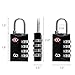 2 Pack TSA Travel Locks + 2 Luggage Tags 4 Digit Steel lock Suitcase Backpacks