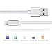 iPhone Cords, Ansuda 5Pack 5FT Lightning Charging Cable to USB Data lines for iPhone 7/7 Plus/6s/6s Plus/6/6 Plus/5/5s/5c, iPad mini/Air/Pro iPod touch (Silver & White)
