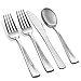 25 Guest Disposable Silver Dinnerware Set | Heavy Duty Plastic Plates, Cups, Silverware & Napkins. 50 Forks, 25 Spoons, 25 Knives, 25 Dinner Plates, 25 Dessert Plates & 25 Cups | Bonus 50 Guest Towels