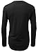 HEMOON Men's Basic Cotton Long Sleeve Elong Hemline T-Shirt Top