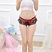 GBSELL Women Sexy Lace Bowknott V-String Briefs Panties Thongs G-String Bikini (New Red)