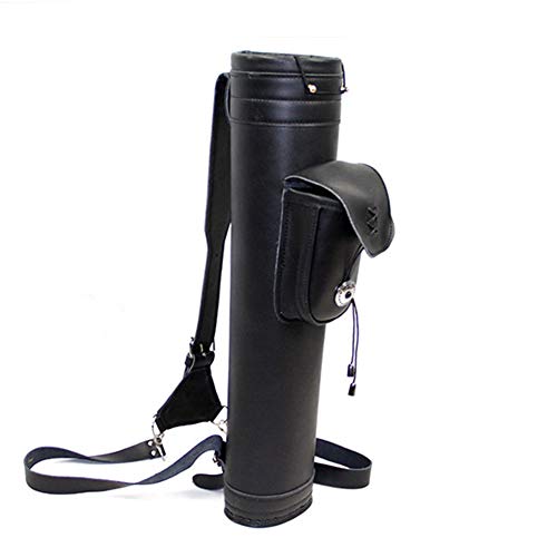 Dostyle Pure Handmade Traditional Archery Shoulder Back Quiver Bow Genuine Leather Arrow Holder Mongolian Striker's Quiver Bag Pure Leather Sewing for Hunting Target